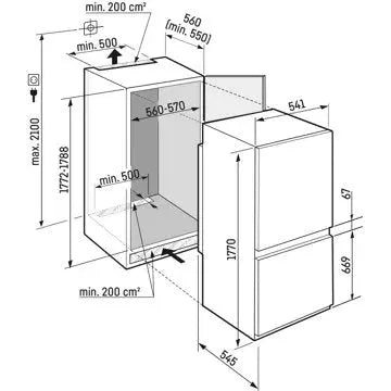 Réfrigérateur combiné encastrable LIEBHERR ICNSd5103-22