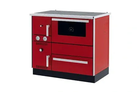 Cuisinière bois chauffage (7,44 kW) + bouilleur (20,1 kW) Sannover 27 kW Bordeaux DUMANOIR