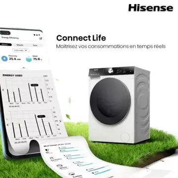 Lave linge hublot 							HISENSE				WF7S1247BB