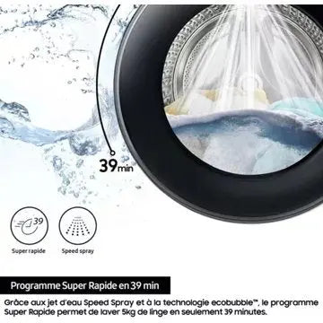 Lave linge hublot 	SAMSUNG  WW11DG5B25AB Bespoke AI