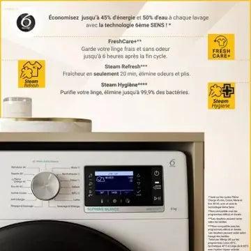 Lave linge hublot 	WHIRLPOOL	W8X89ADSILENCEFR