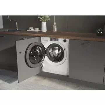 Lave linge hublot  encastrable  HAIER	HW90B416FWB-FR