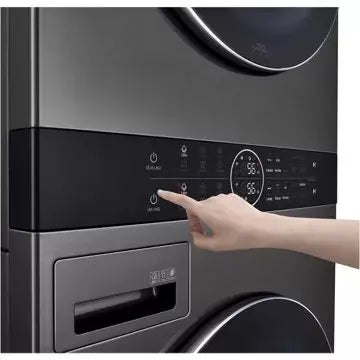 Lave linge séchant hublot 	LG	F761TOWERB Washtower