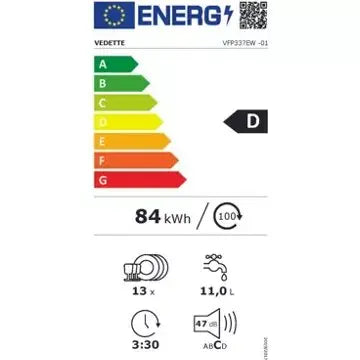 Lave vaisselle 60 cm VEDETTE VFP337EW