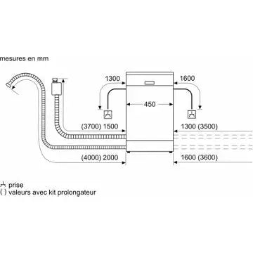 Lave vaisselle encastrable 	BOSCH	SPV4EMX10F