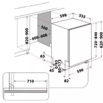 Lave vaisselle encastrable 	WHIRLPOOL	W7IHF60TUS MaxiSpace