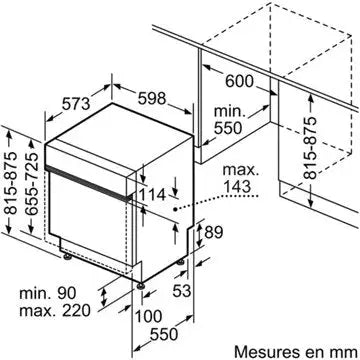 Lave vaisselle encastrable BOSCH	SMI6ZCS22E Serenity Zeolith