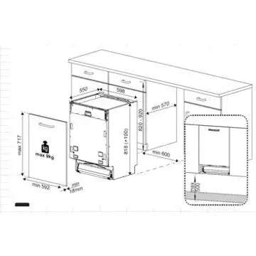 Lave vaisselle encastrable  ESSENTIELB	ELVI-451f