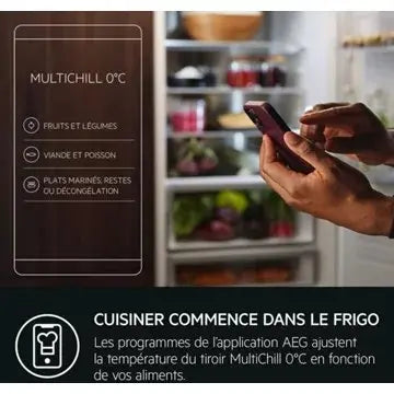 Réfrigérateur combiné encastrable 							AEG				NSC9V181CS MultiChill