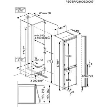 Réfrigérateur combiné encastrable 							AEG				OSC6N181ES