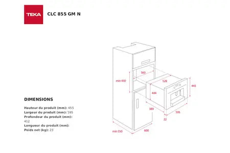 Teka CLC 855 GM expresso encastrable DUMANOIR